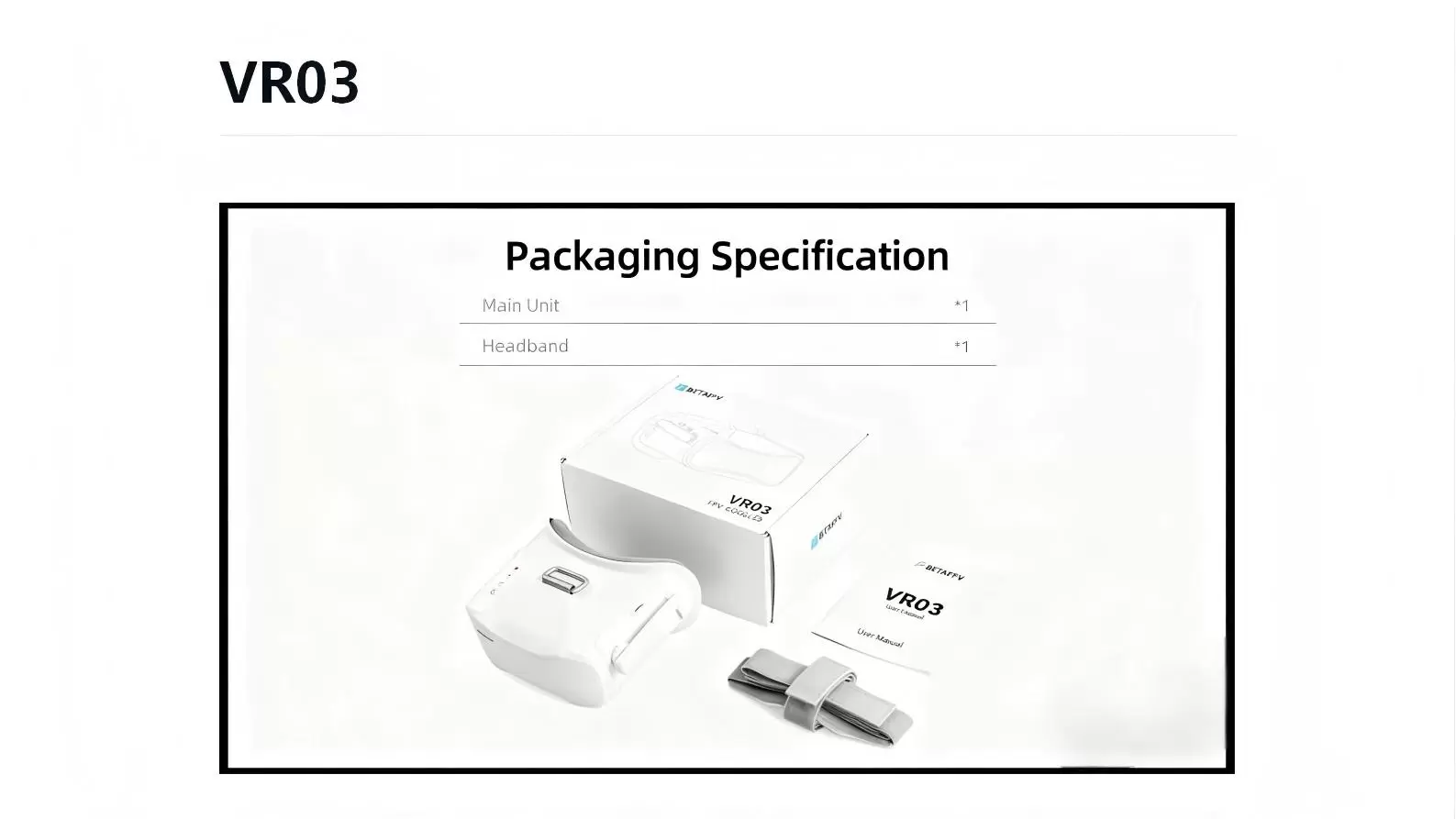 Стекло VR03 FPV